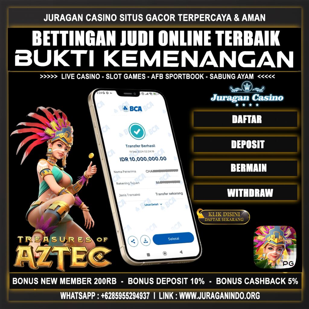 BUKTI KEMENANGAN MEMBER SETIA JURAGAN CASINO TGL 19 September 2024