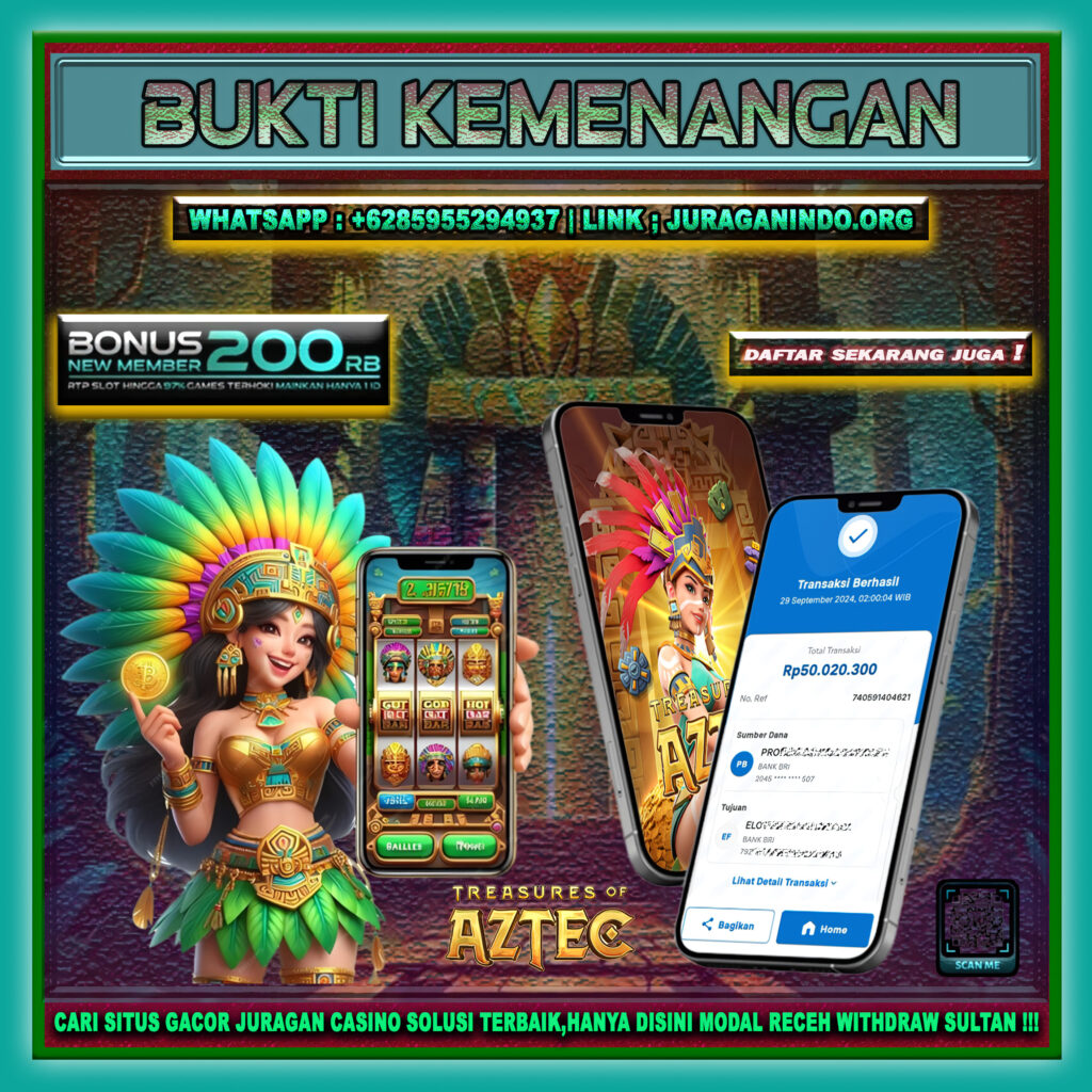 BUKTI KEMENANGAN MEMBER SETIA JURAGAN CASINO TGL 29 September 2024