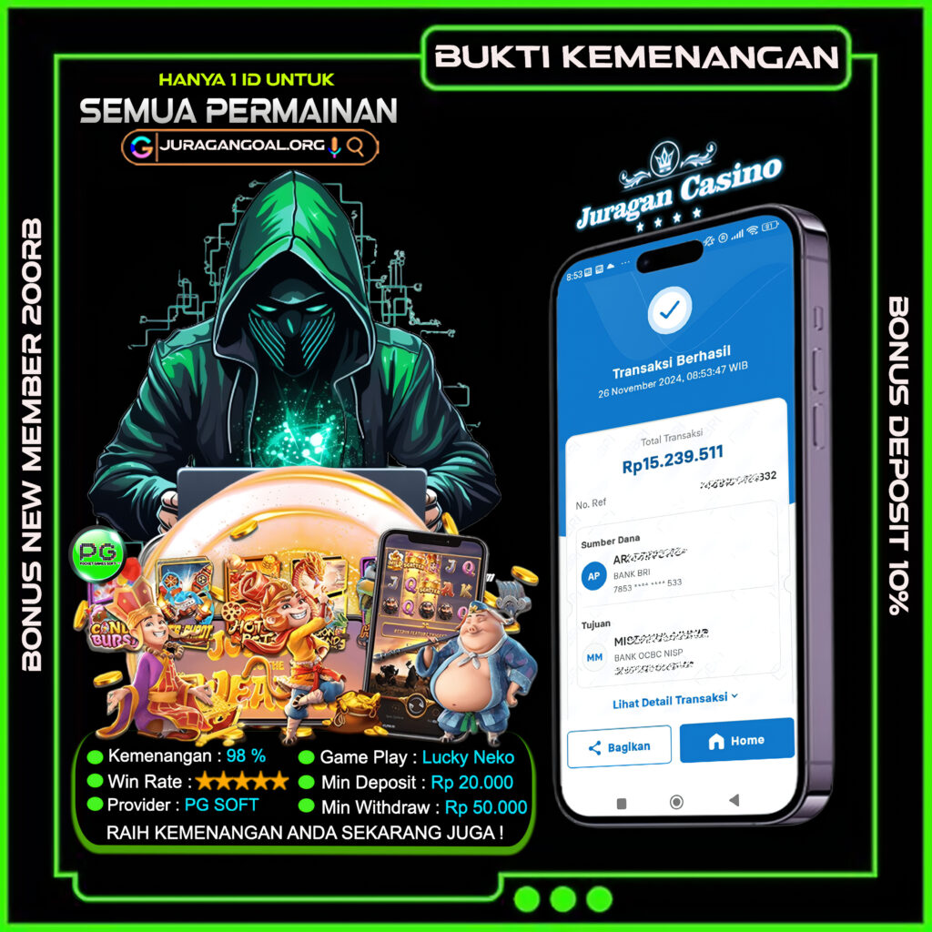 BUKTI KEMENANGAN MEMBER SETIA JURAGAN CASINO