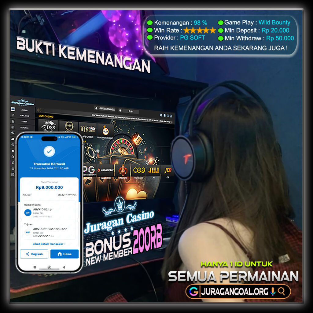 BUKTI KEMENANGAN MEMBER SETIA JURAGAN CASINO TGL 27 NOVEMBER 2024