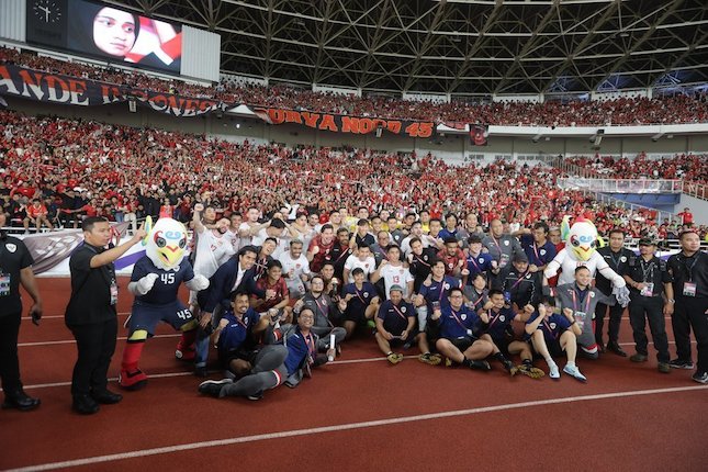 Skuad Timnas Indonesia seusai laga Kualifikasi Piala Dunia 2026 versus Arab Saudi, Selasa (19/11/2024).