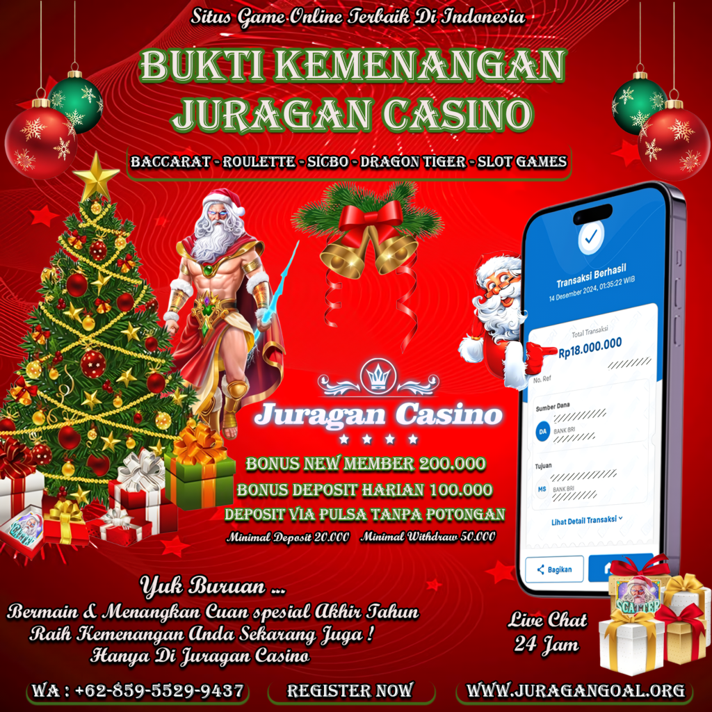 BUKTI KEMENANGAN MEMBER SETIA JURAGAN CASINO TGL 14 DESEMBER 2024