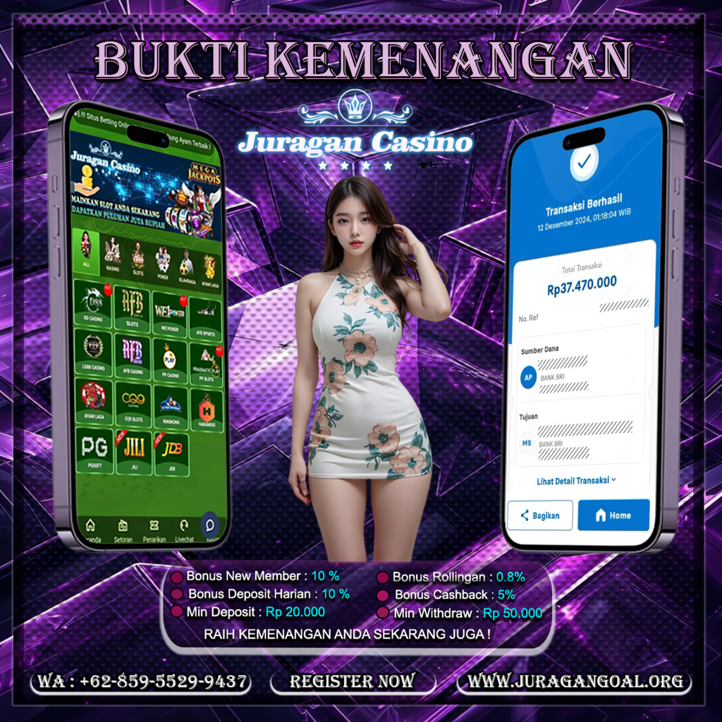 BUKTI KEMENANGAN MEMBER SETIA JURAGAN CASINO TGL 12 DESEMBER 2024